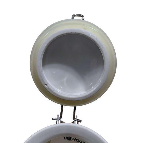 Vintage NOB Bee House Japan White Ceramic Airtight Canister 7" Kitchen Storage - Picture 6 of 12